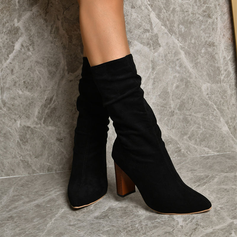 Long Boots New Fashion Trendy Solid Shoes For Party Lady