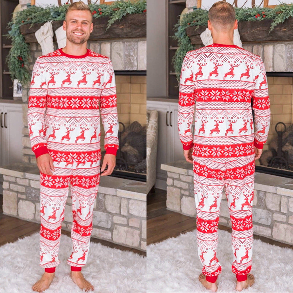 American Parent-child Clothing Home Wear Christmas Pajamas Fall Family Set
