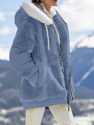 Long Sleeves  Zippered Pockets & Hooded Warm Jacket