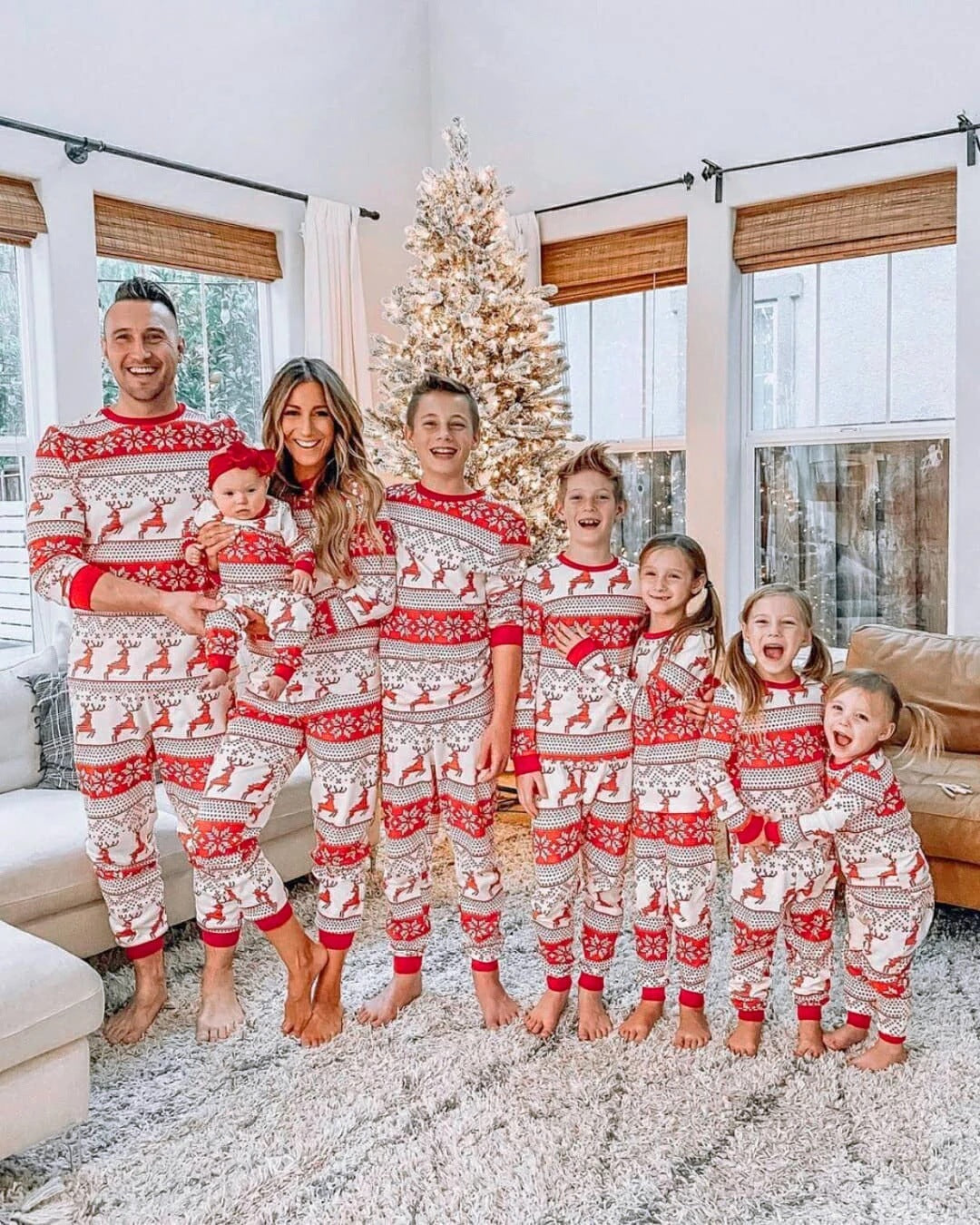 American Parent-child Clothing Home Wear Christmas Pajamas Fall Family Set