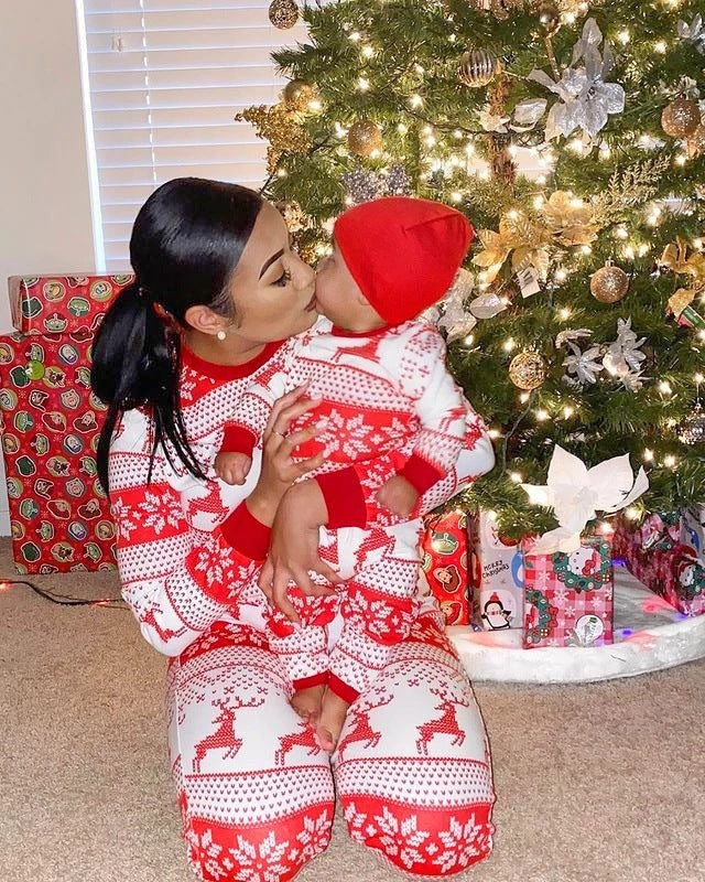 American Parent-child Clothing Home Wear Christmas Pajamas Fall Family Set
