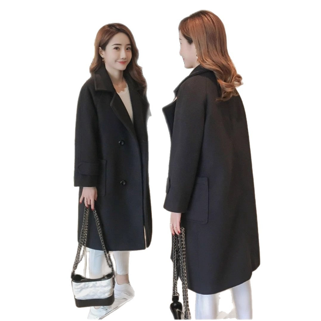 Woolen Coat Women's Mid-length Korean Style