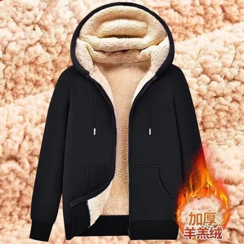 Hooded Jacket Autumn And Winter Loose Casual Warm Sportswear Cardigan