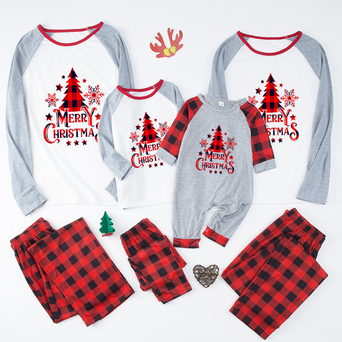 Parent-child Homewear Clothes Christmas Homewear Parent-child Suit