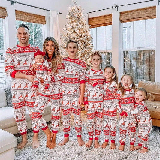 American Parent-child Clothing Home Wear Christmas Pajamas Fall Family Set