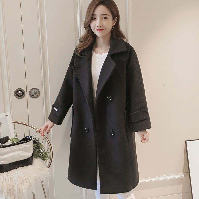 Woolen Coat Women's Mid-length Korean Style