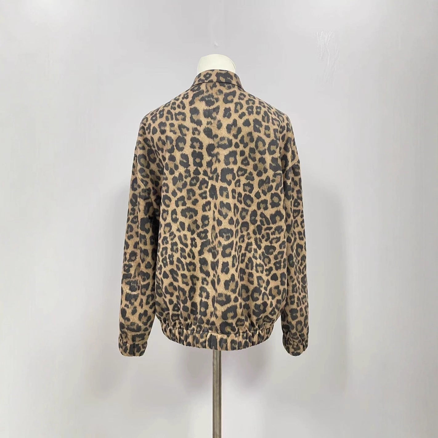 Retro Leopard Print Shirt Coat for Women