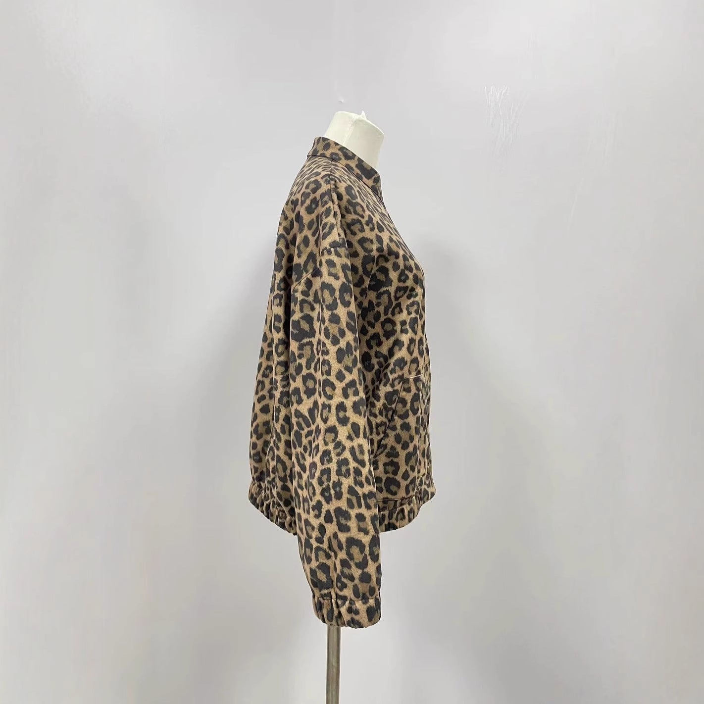Retro Leopard Print Shirt Coat for Women