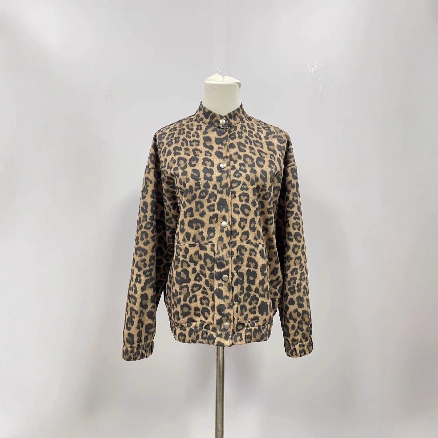 Retro Leopard Print Shirt Coat for Women