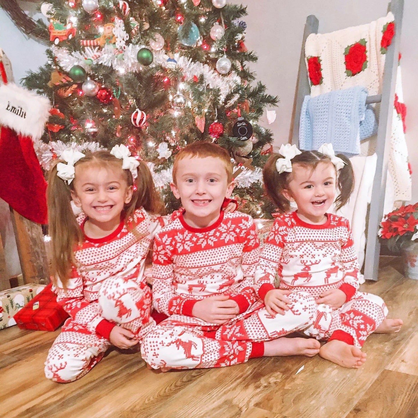 American Parent-child Clothing Home Wear Christmas Pajamas Fall Family Set
