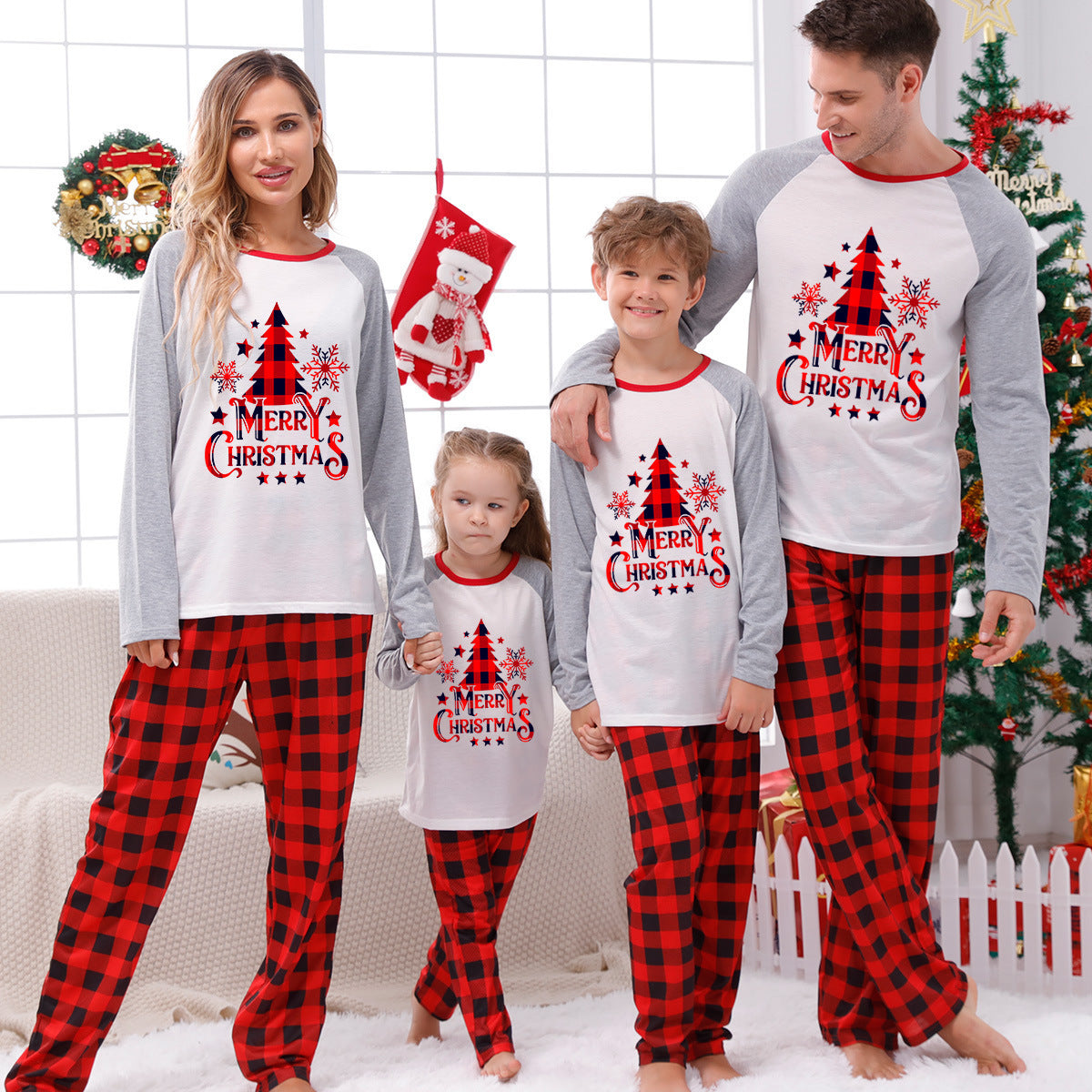 Parent-child Homewear Clothes Christmas Homewear Parent-child Suit