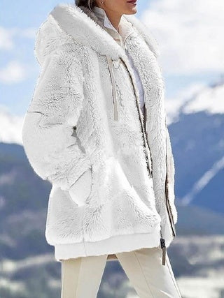 Long Sleeves  Zippered Pockets & Hooded Warm Jacket