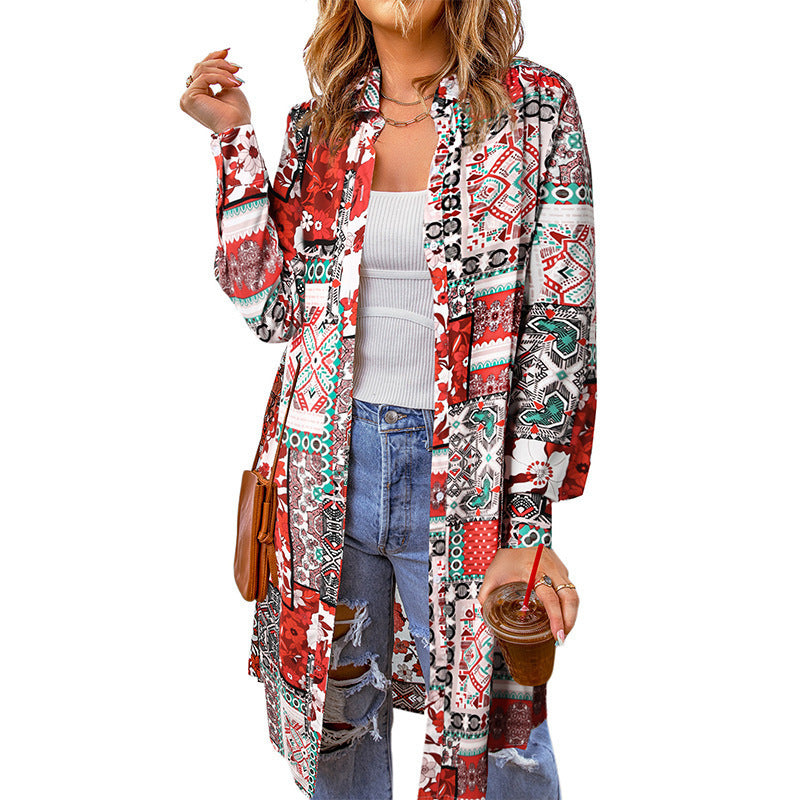 Bohemian Shirt Lapel Loose Casual