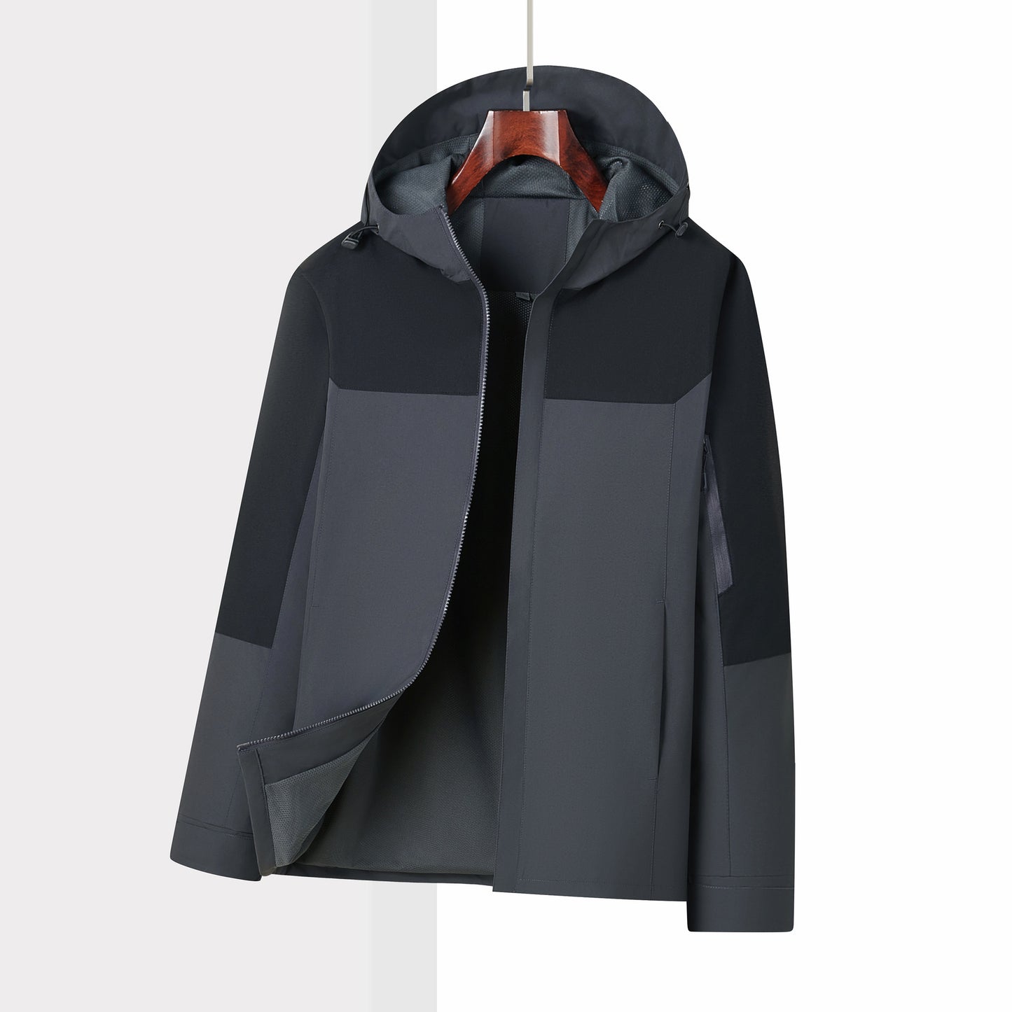 Outdoor Single-layer Mesh Jacket, Windproof, Breathable, Loose And Fashionable Hooded Jacket