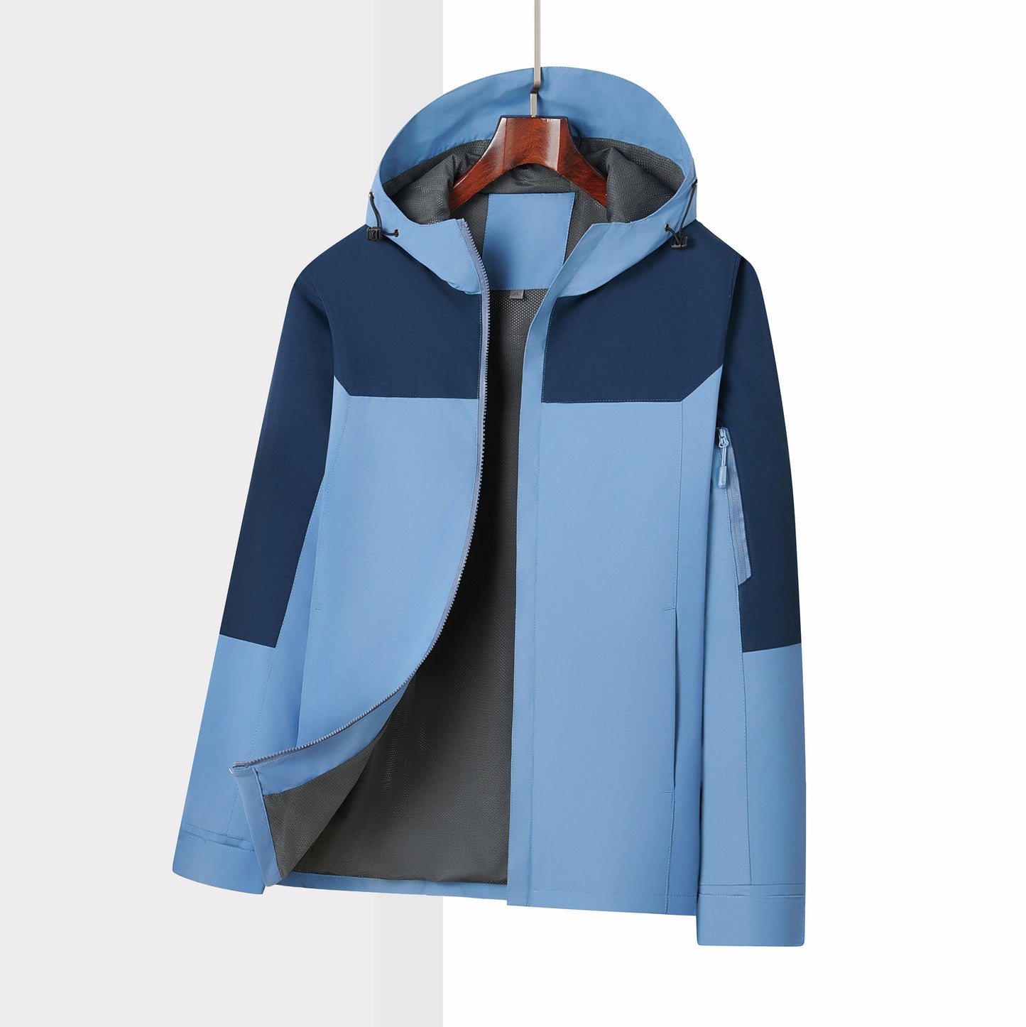 Outdoor Single-layer Mesh Jacket, Windproof, Breathable, Loose And Fashionable Hooded Jacket